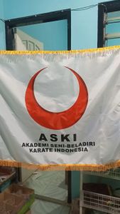 Bendera ASKI Akademi Seni Beladiri Karate Indonesia Rumbai