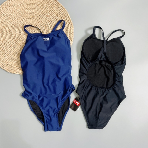 Gold Stamp Ladies Triangular Swimming Suit Double Layer Professional Training with Chest Pad Competitive Swimsuit Polyester Spandex