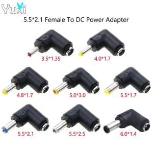 YuXi DC Power Connector 5.5x2.1mm Female to 3.5x1.35mm 4.0x1.7mm 4.8x1.7mm 5.5x1.7mm 5.5x2.5mm 6.0x1.4mm Male Power Adapter