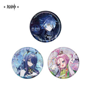 58mm Game Genshin Impact The Moon Leads Home Aino Lauma Flins Cosplay COSTUME Badge Pin SPTE Tinplate Brooch﻿ Prop Gilf