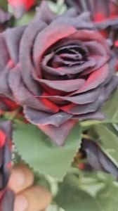 Bunga Mawar Hias Red Black Bowl Artificial Dekorasi Bunga Dekorasi