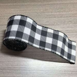 Halloween Christmas Plaid Satin Ribbons Black and White Diamond Check Ribbon for DIY Gift Craft Wrapping Bow Home Party Decor