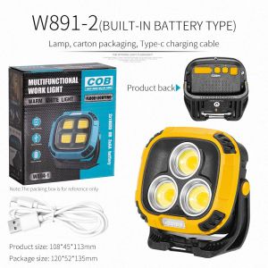ESMARTER | Portable Spotlight Multi Color Temperature Super Bright Work Flashlight 1800LM USB Output Power Bank Function for Outdoor