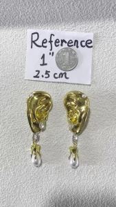 Surrealist Metal Alloy Ears With Pearls Pendant Earrings For Women Fashion Jewelry Gorgeous Ladys Statement Dangle Accessory