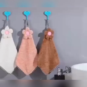 YAHOO 1PCS Cute Hand Towels for Kitchen Bathroom Coral Velvet Microfiber Soft Quick Dry Absorbent Cleaning Cloth