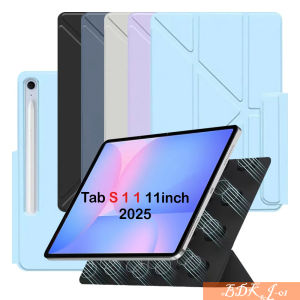 For New SAMSUNG Galaxy Tab S11 2025 S10 Lite Fe Plus S9 S8 S7 Fe 11" 12.4 13.1 Smart Cover Vertical Stand Y-Shaped Magnetic Case