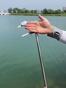 Thicken2M Snake Stick Catcher Stainless Steel Snake Tongs Clamp Long Handle Snake Catcher Stainless steel PelayarKlip ular yang boleh dilipat可折叠不锈钢捕蛇钳