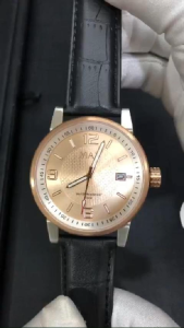 MAX Gentlemen Classic Watches Rose Gold Steel Case Rose Gold Dial Mens Leather Strap Watch 44mm 5-MAX619