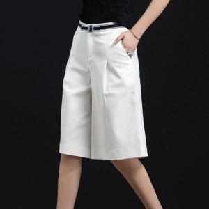Six-Point Suit Pants Female Suit Six-Point Loose Pants Womens Summer High Waist 2023 Thin Loose Slim Looking Plus Size Half Length Middle Pants
