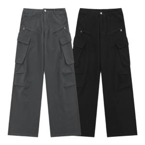 Street Style High Waist Wide Leg Casual Work Pants Womens Spicy Girl Loose Floor-Length Straight Leg Trousers Cotton 100%