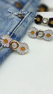 Harga Grosir - Pengait Jeans Motif Karakter / Daisy Waist Button Adjustable / Kait Pengecil Celana
