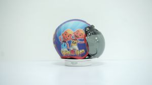 Helm Anak Bogo Retro Karakter Kartun SNI 2-7 Tahun Lucu Unik Berkendara Macam-Macam Motif Kacamata