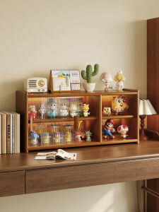 Solid Wood Display Shelf Organizer