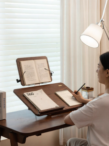 NORDIC MORE | Ergonomic Reading Bookshelf Dual Layer Adjustable Learning Stand
