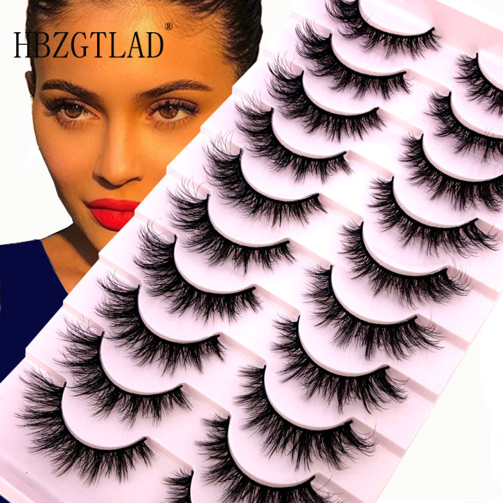 High quality 10 pairs natural false eyelashes fake lashes long makeup 3d mink lashes eyelash extension mink eyelashes for beauty