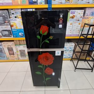 Kulkas 2 Pintu POLYTRON PRM 21 CRX BELEZZA Glass Door 220 Liter