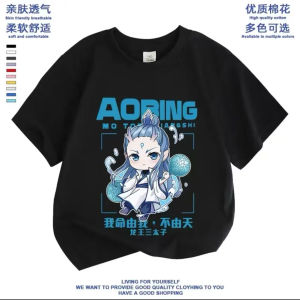 Áo Thun Hoạt Hình Nezha Summer Cartoon T-shirt Áo Thun Cotton Trẻ Em Tay Ngắn in Họa Tiết Hoạt Hình Nezha