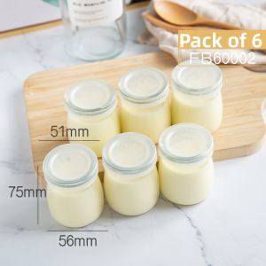 FORBAKE | Heat-resistant Glass Lid Pudding Bottle