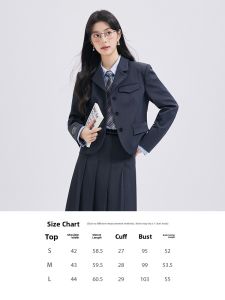 Formal College Style Dark Gray Womens Suit