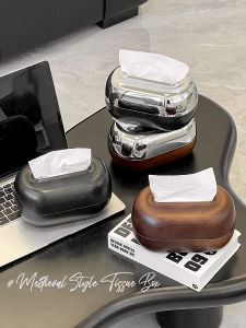 กล่องใส่กระดาษเชือกลายไม้สไตล์ย้อนยุคขนาดใหญ่สำหรับห้องนั่งเล่นในบ้านพร้อมสปริงซ่อนภายใน กล่องใส่กระดาษเชือกแบบลำลอง