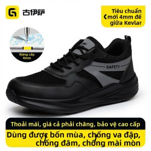 GUYISA | Giày Bảo Hộ Lao Động Nam Cách Nhiệt Chống Va Đập Chống Đâm Xuyên Cho Công Trường