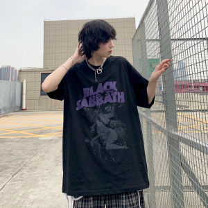 Inga High Street Oversize Short Sleeve T-Shirt Womens American Style Street Half Sleeve Top Couple Cotton round Neck Tee