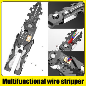 25 in 1 Electrician Pliers Multifunctional Needle Nose Pliers for Wire Stripping Cable Cutters Terminal Crimping Hand Tools