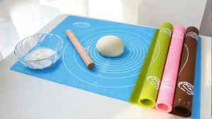 Extra Large Silicone Kneading Dough Mat Cookie Pastry Baking Pads Kitchen Table Mat Non-Stick Paste Flour Table Sheet Bakeware