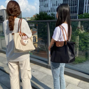 Super Quality ~ French Nylon Dumpling Bag Long Handle Medium Large Tote Bag Book Holder Fashion Computer Bag