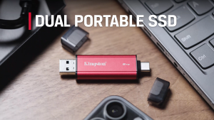 Kingston Dual Portable SSD USB 3.2 Gen 2 Durable Metal Casing Solid State Drive