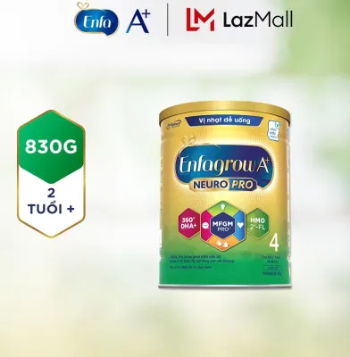 Enfa grow số 4 vị nhạt dễ uống loại 830g date 6/2026