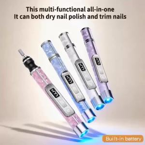 Bộ Dụng Cụ Làm Móng 2 Trong 1 LULAA Và Đèn UV Dành Cho Việc Làm Móng Tại Nhà Và Các Tiệm Nail Chuyên Nghiệp - Máy Khoan Móng Tay Kèm Đèn Sấy Móng UV
