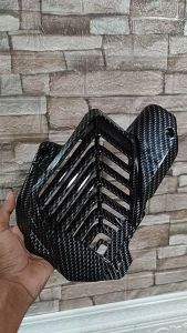 2pcs Cover Radiator & Cover Knalpot Vario 160 Carbon Glossy