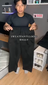 Loosepants Baggy Training Pria Celana trening Wanita Celana Jogger Korean Style