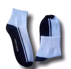 KAOS KAKI SEKOLAH HITAM PUTIH PENDEK/ KAOS KAKI SEKOLAH SMP&SMA/ KAOS KAKI SEKOLAH WARNA PUTIH TELAPAK HITAM