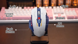 Zeus x inphic F9 2.4G Wireless Mouse Rechargeable Sci-Fi Mecha Style Noiseless Clicks Mouse 2400dpi Optical Mice for Laptop PC type C fast charge