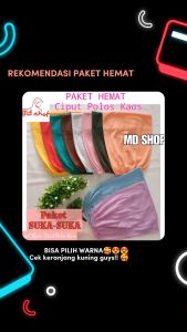 PAKET HEMAT Ciput Polos Kaos isi 10pcs [Paket SUKA-SUKA]