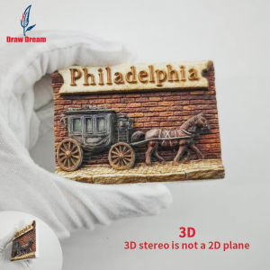 1Pc Philadelphia Fridge Magnet World Travel Souvenir Collection Suitable for Home and Office Decoration Personalized Exclusive Travel Souvenir Magnetic Fridge Magnet Home Decoration Kitchen Room Office Cabinet Crafts Gift Holiday Souvenir Exq...