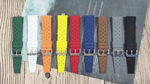 20mm 22mm Premium Grade Tropical Silicone Watch Band Universal Sports Strap Waterproof Diving Bracelet Tropic Smart Watch Straps