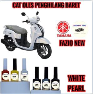CAT OLES PENGHILANG BARET MOTOR YAMAHA FAZIO NEW PUTIH/WHITE PEARL TERMURAH