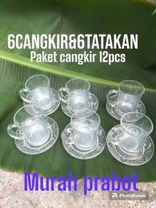 cangkir set 12pcs/cangkir kopi bahan kaca tebal