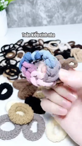 Set 136 Dây Thun Cột Tóc Nhiều Mẫu Dễ Phối Đồ Chun Buộc Tóc Nữ Co Giãn Tạo Kiểu Tóc Đuôi Ngựa