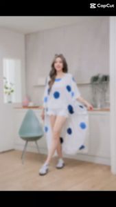 (ร้านค้าส่งไว) ชุดคู่รักไปทะเล เสื้อโบฮีเมี่ยน หน้าสั้นหลังยาว ผ้าสปัน ผ้ามัดย้อมครามธรรมชาติ ชุดคู่รัก เดรสไปทะเล