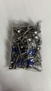 สกรูหัวกลมคอเหลี่ยม M6x45 เกรด 304 เกลียวมิล สกรู น็อต (1แพ็ค100ชิ้น) แข็งแรง ทนทาน จัดส่งไว!!!