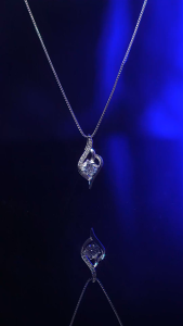 LOVETIA Kalung Imut-imut Rantai klavikula Moissanite s925 Perak Sertifikat GRA BTXL003