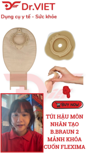 01 Túi Hậu Môn Nhân Tạo B.Braun 2 Mảnh Khóa Cuộn Flexima 3S 65mm - Chống Rò Rỉ & Xả Chất Thải Tiện Lợi