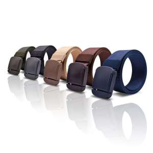 Panda SJK Belt for Men Women Nylon Smooth Buckle Waistband Tactical Canvas Belt Male Jeans Pants Accessories Clothes Plus Size Versatile tali pinggang lelaki