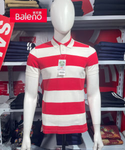 Baleno Banny Road Genuine Goods Youth Fashion Stripes Short Sleeve Polo Summer Antibacterial Lapel T-shirt Polo Shirt Men