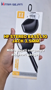 Mitra Sejati Handsfree Stereo BASS L10 Jack 3.5mm Earphone Headset