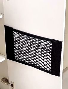 Magic Tape Storage Bag🔥Ready Stock🔥Plastic Organizer Velcro Car Storage Pocket Mesh Multipurpose /Beg Simpanan 多用途包